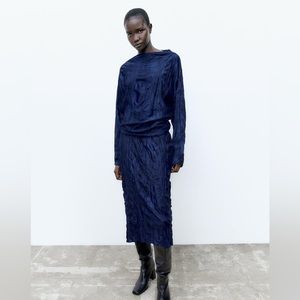 WRINKLED JACQUARD SKIRT